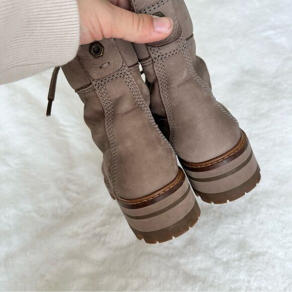 Timberland Women’s Courmayeur Valley Boots Size 7 Taupe - Picture 4 of 9